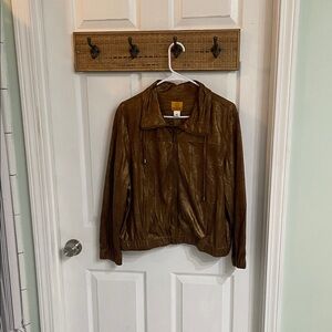 Ruby Rd. Copper Leather Jacket